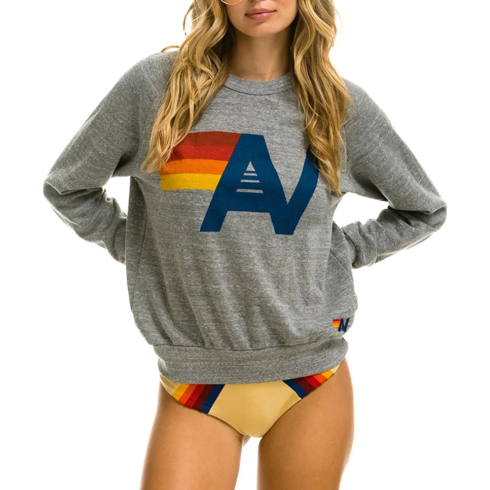 Aviator Nation gray sweatshirt.